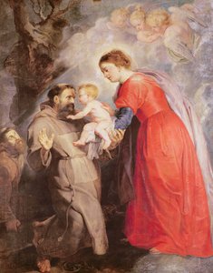 La Virgen presenta al niño Jesús a San Francisco, 1618